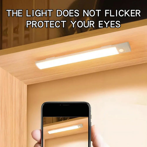 LED Motion Sensor Light Type C Rechargeable Light Wireless LED Night Light Cabinet Wardrobe Lamp Staircase Backlight For Kitchen-2
