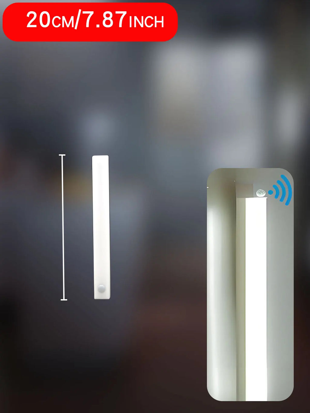 LED Motion Sensor Light Type C Rechargeable Light Wireless LED Night Light Cabinet Wardrobe Lamp Staircase Backlight For Kitchen-5